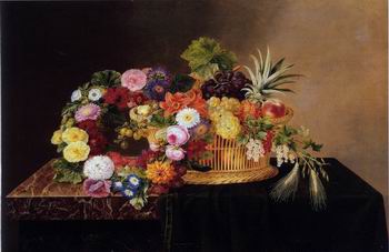 Floral, beautiful classical still life of flowers.094